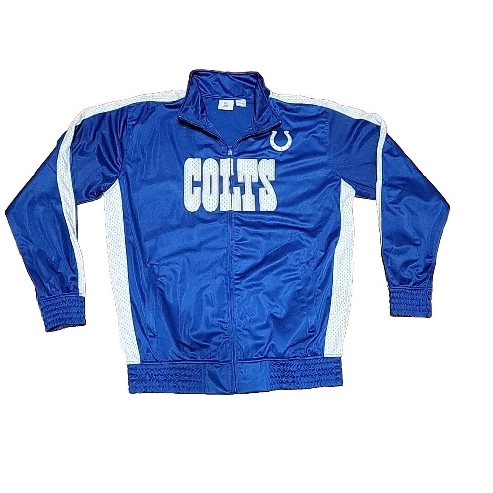 Indianapolis Colts Mens  XL-Tall Blue  Full Zip Track Jacket NFL TEAM APPAREL